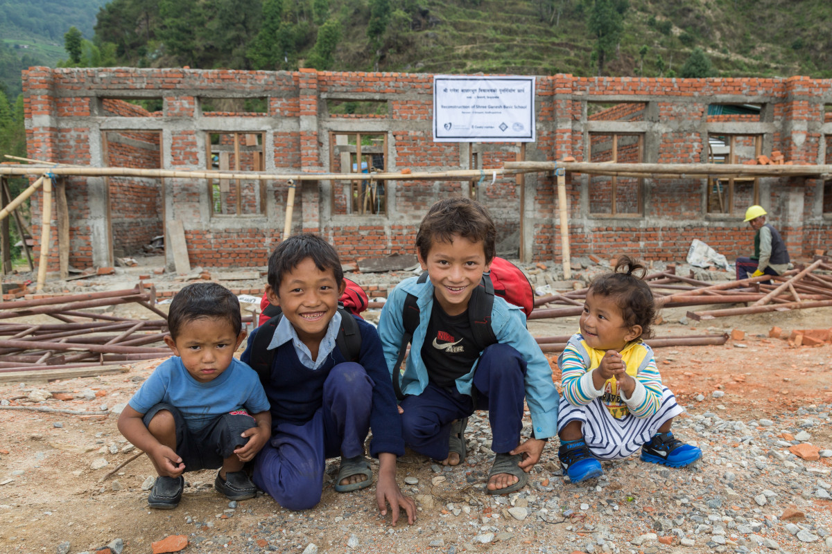 The earthquake hampered the education of many children. PIN helps to reconstruct the schools in Nepal